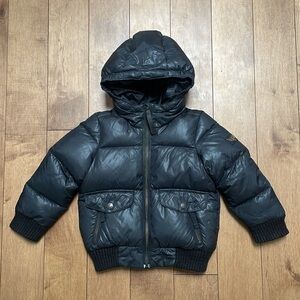 Finger In The Nose kids winter down puffer jacket coat 2/3 years black hood